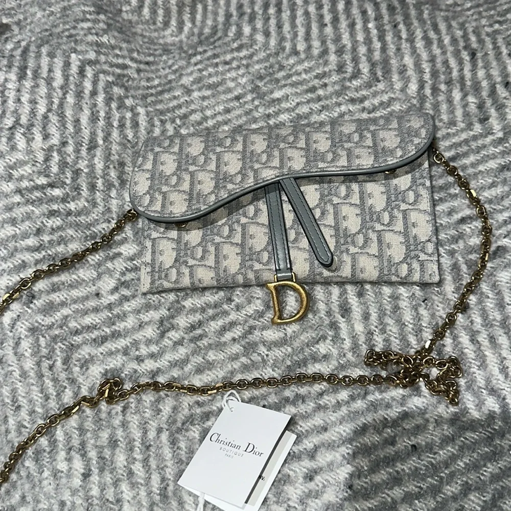 Saddle long wallet on chain canvas - Picture 4 of 14